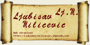 Ljubisav Milićević vizit kartica